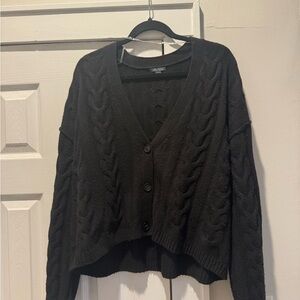 Wild Fable Black Button-Up Cardigan